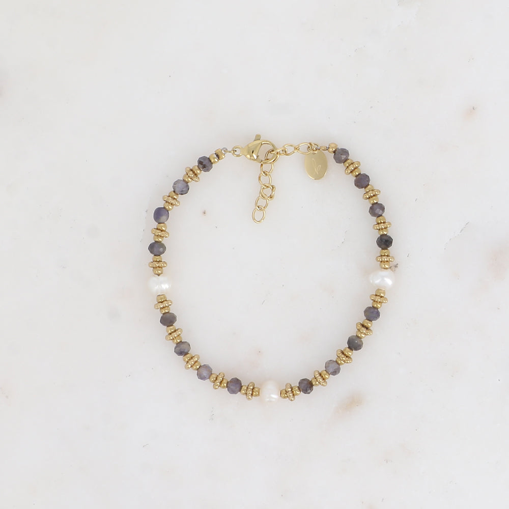 Bracelet Thaïs - Agate bleue