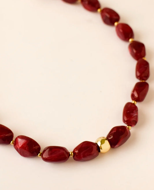 Collier Calista bordeaux