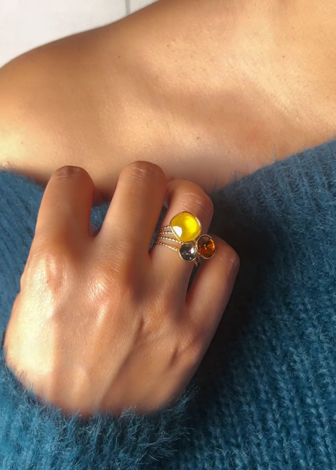 Bague Opal - cristaux Swarovski® - Buttercup